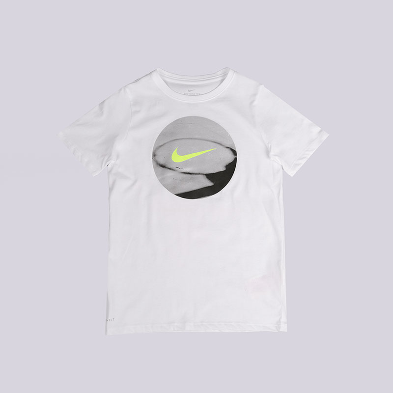 детская белая футболка Nike Dry Tee Photoball 894254-100 - цена, описание, фото 1